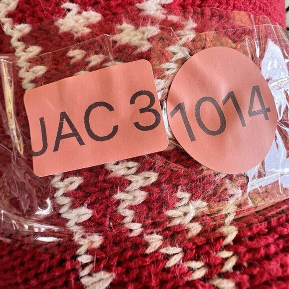 Chaps Men’s Christmas Fair Isle button ugly Sweater Red Black knit deer Sz L. - Picture 9 of 9